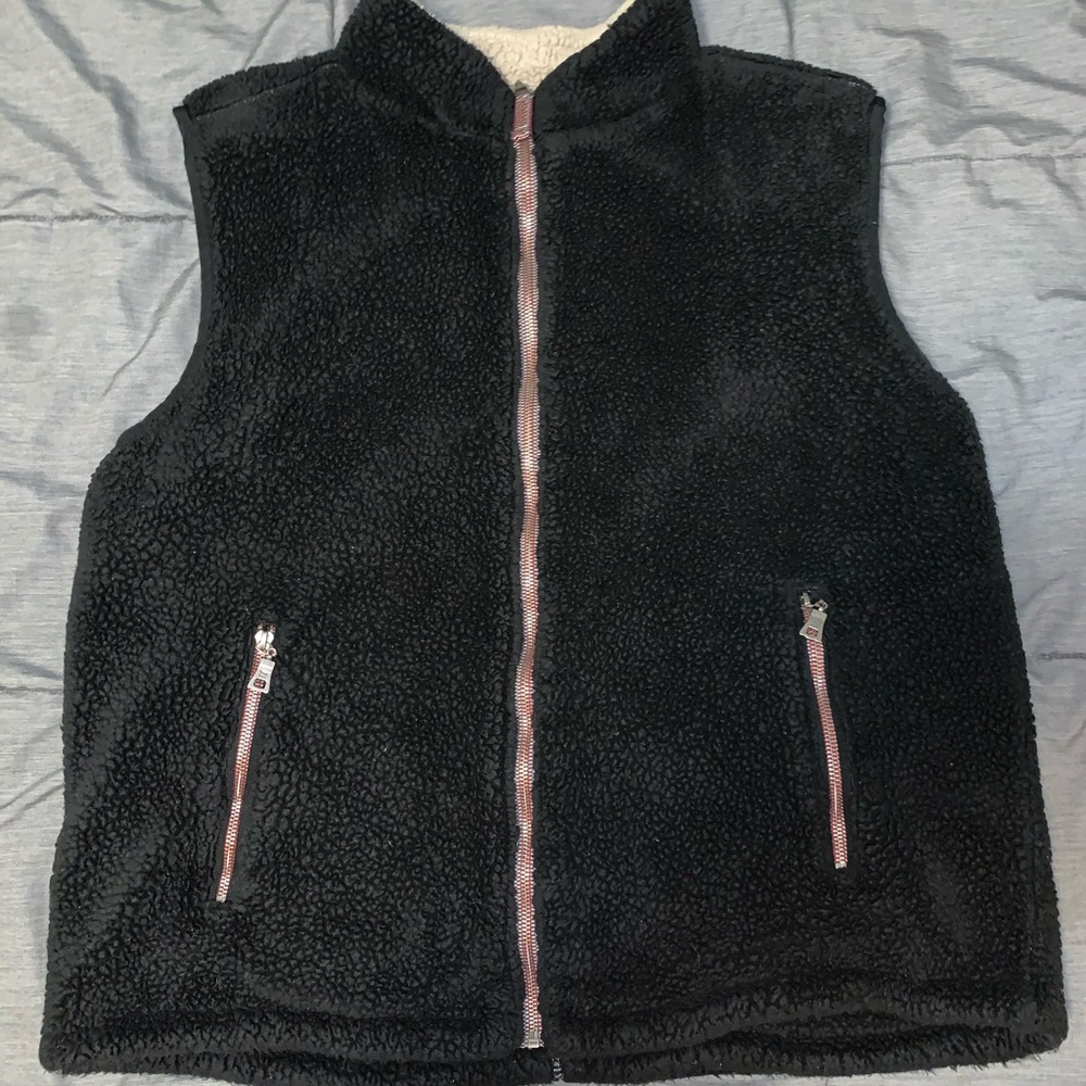 True Grit Black Sherpa Vest